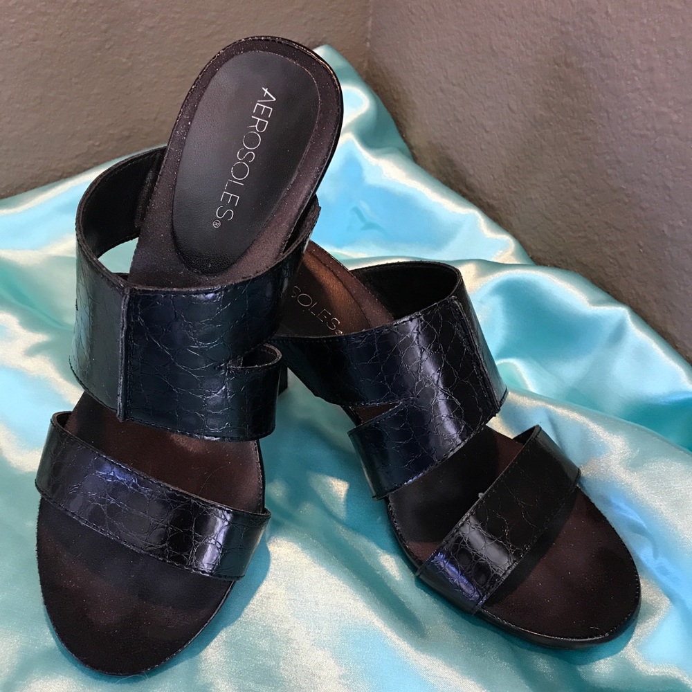 Aerosoles Sandal Heels Black Size 7
